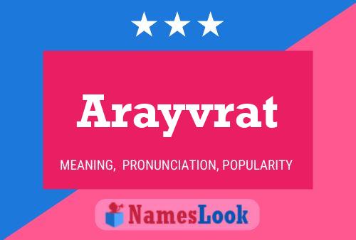 Póster del nombre Arayvrat