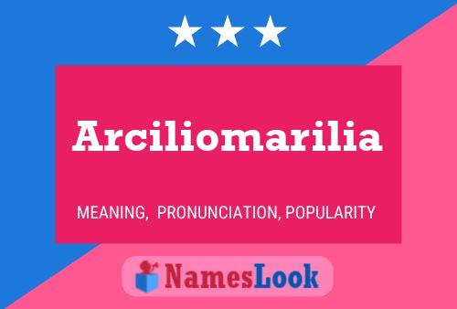 Póster del nombre Arciliomarilia