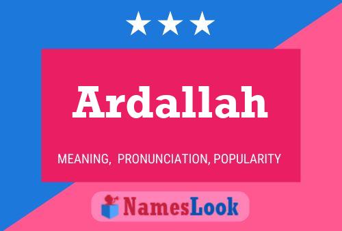 Póster del nombre Ardallah