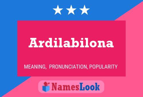 Póster del nombre Ardilabilona