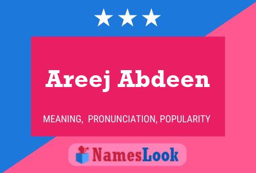 Póster del nombre Areej Abdeen