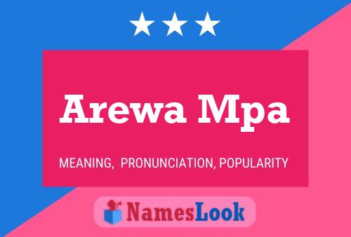 Póster del nombre Arewa Mpa