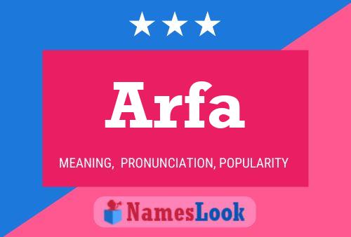 Póster del nombre Arfa