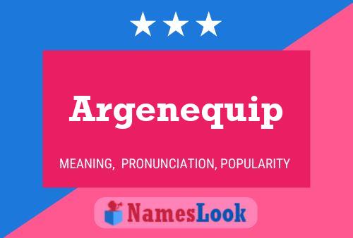 Póster del nombre Argenequip