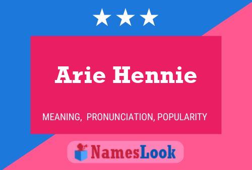 Póster del nombre Arie Hennie