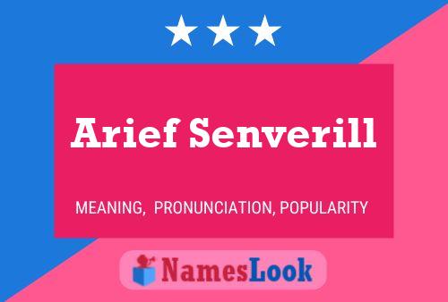 Póster del nombre Arief Senverill