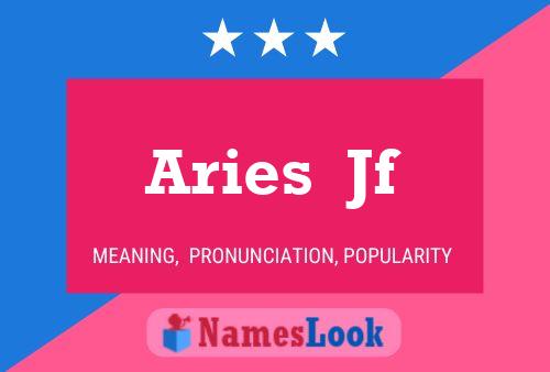 Póster del nombre Aries  Jf