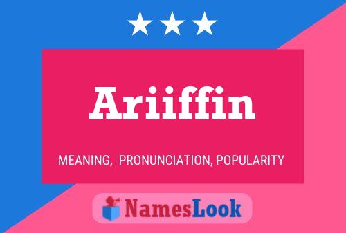 Póster del nombre Ariiffin