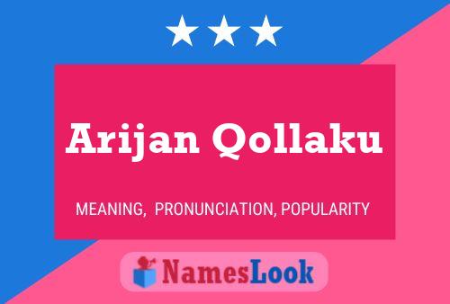 Póster del nombre Arijan Qollaku