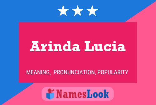 Póster del nombre Arinda Lucia