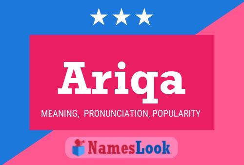 Póster del nombre Ariqa