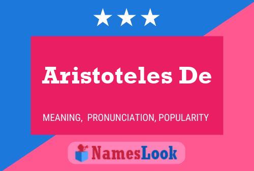 Póster del nombre Aristoteles De