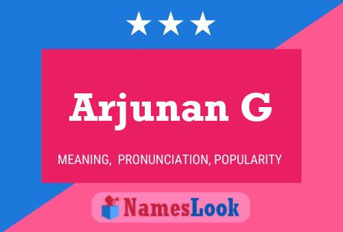 Póster del nombre Arjunan G