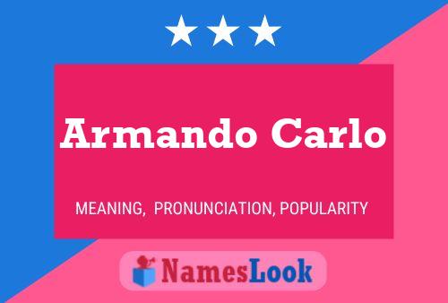 Póster del nombre Armando Carlo