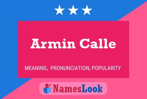 Póster del nombre Armin Calle