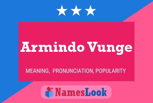 Póster del nombre Armindo Vunge