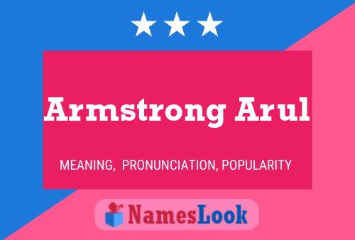 Póster del nombre Armstrong Arul