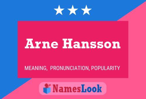 Póster del nombre Arne Hansson