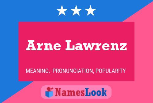 Póster del nombre Arne Lawrenz