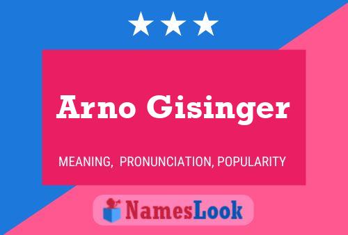 Póster del nombre Arno Gisinger