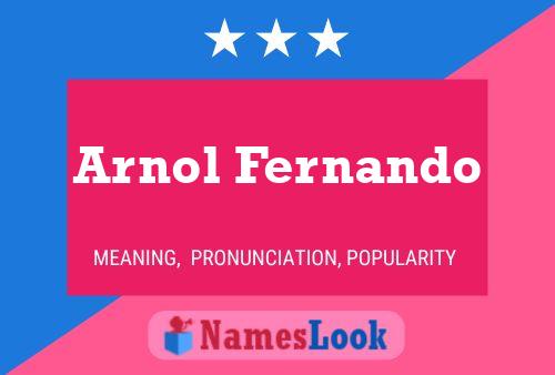 Póster del nombre Arnol Fernando