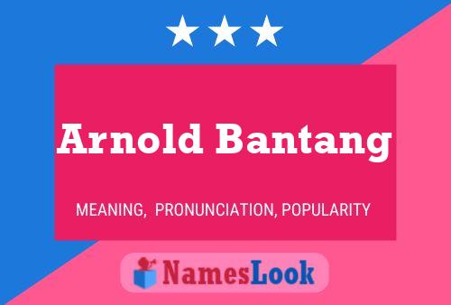 Póster del nombre Arnold Bantang