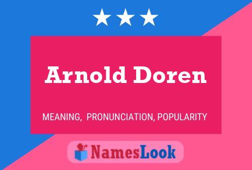 Póster del nombre Arnold Doren