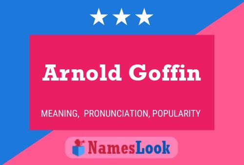 Póster del nombre Arnold Goffin