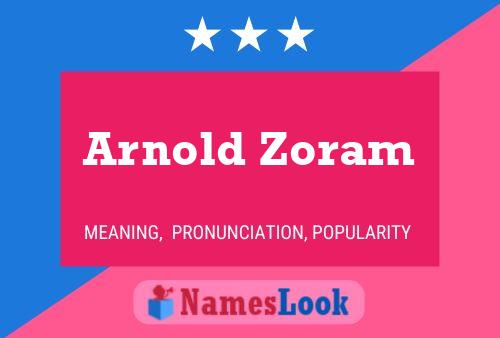 Póster del nombre Arnold Zoram