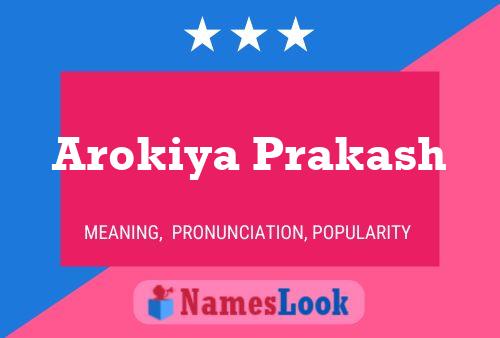 Póster del nombre Arokiya Prakash