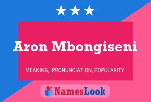 Póster del nombre Aron Mbongiseni