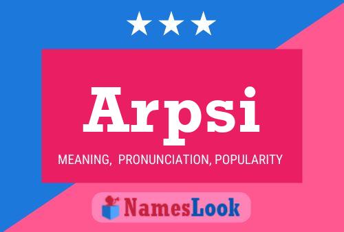 Póster del nombre Arpsi