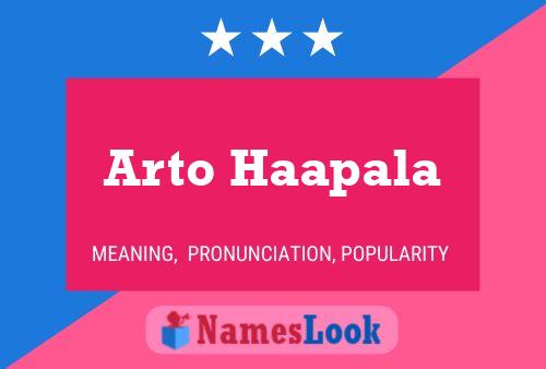 Póster del nombre Arto Haapala