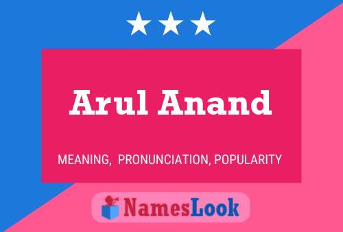 Póster del nombre Arul Anand