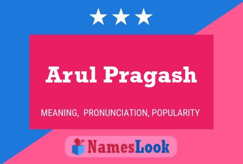 Póster del nombre Arul Pragash