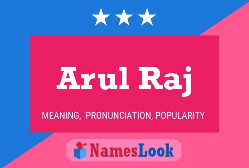 Póster del nombre Arul Raj