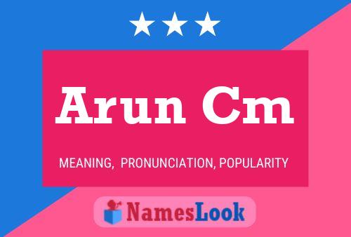 Póster del nombre Arun Cm