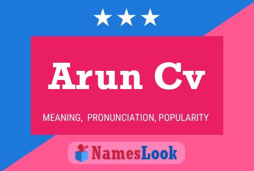 Póster del nombre Arun Cv