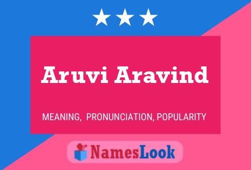 Póster del nombre Aruvi Aravind