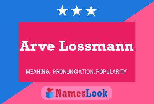 Póster del nombre Arve Lossmann