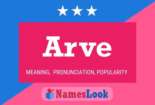 Póster del nombre Arve