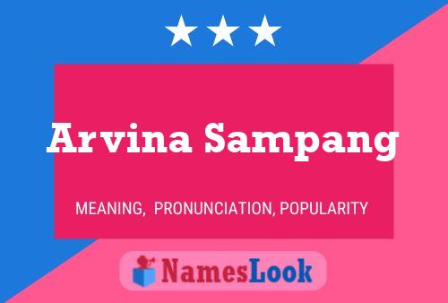 Póster del nombre Arvina Sampang