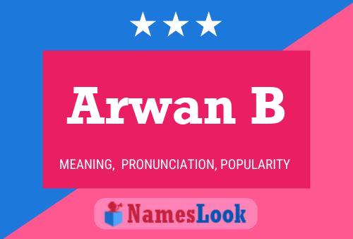 Póster del nombre Arwan B