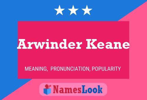 Póster del nombre Arwinder Keane