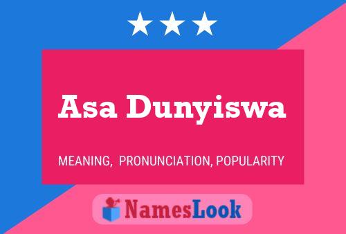 Póster del nombre Asa Dunyiswa