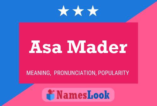 Póster del nombre Asa Mader