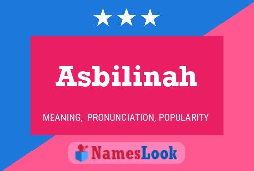 Póster del nombre Asbilinah