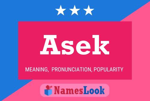 Póster del nombre Asek