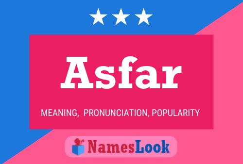 Póster del nombre Asfar