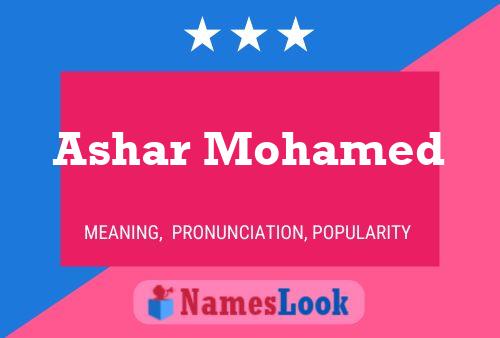 Póster del nombre Ashar Mohamed